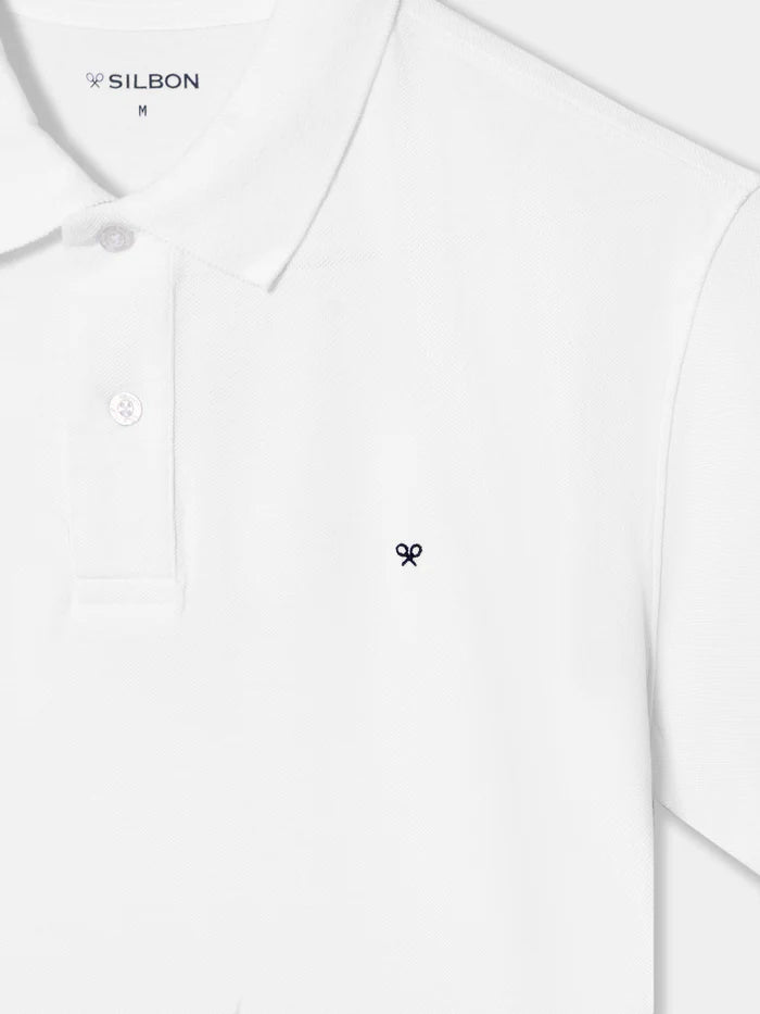 SILBON POLO BLANCO RAQUETAS PEQUEÑAS