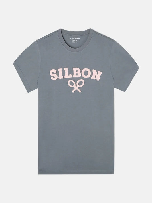 SILBON CAMISETA LOGO RAQUETAS EN ROSA