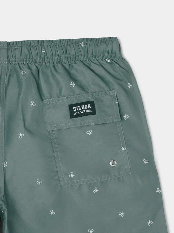SILBON BAÑADOR MINI RAQUETAS VERDE