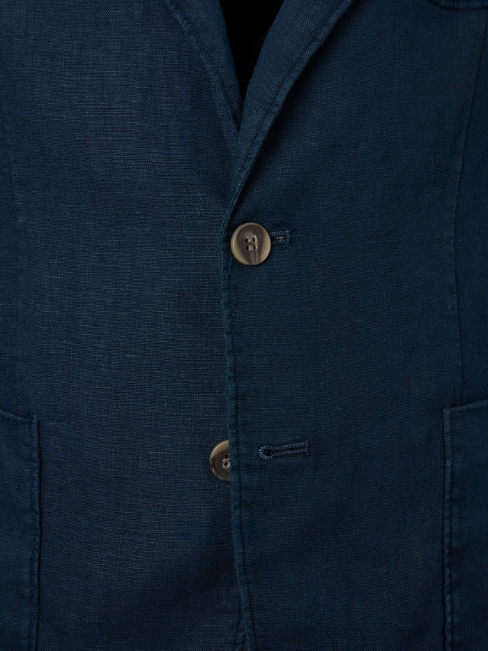 SILBON AMERICANA 100% LINO COLOR AZUL MARINO
