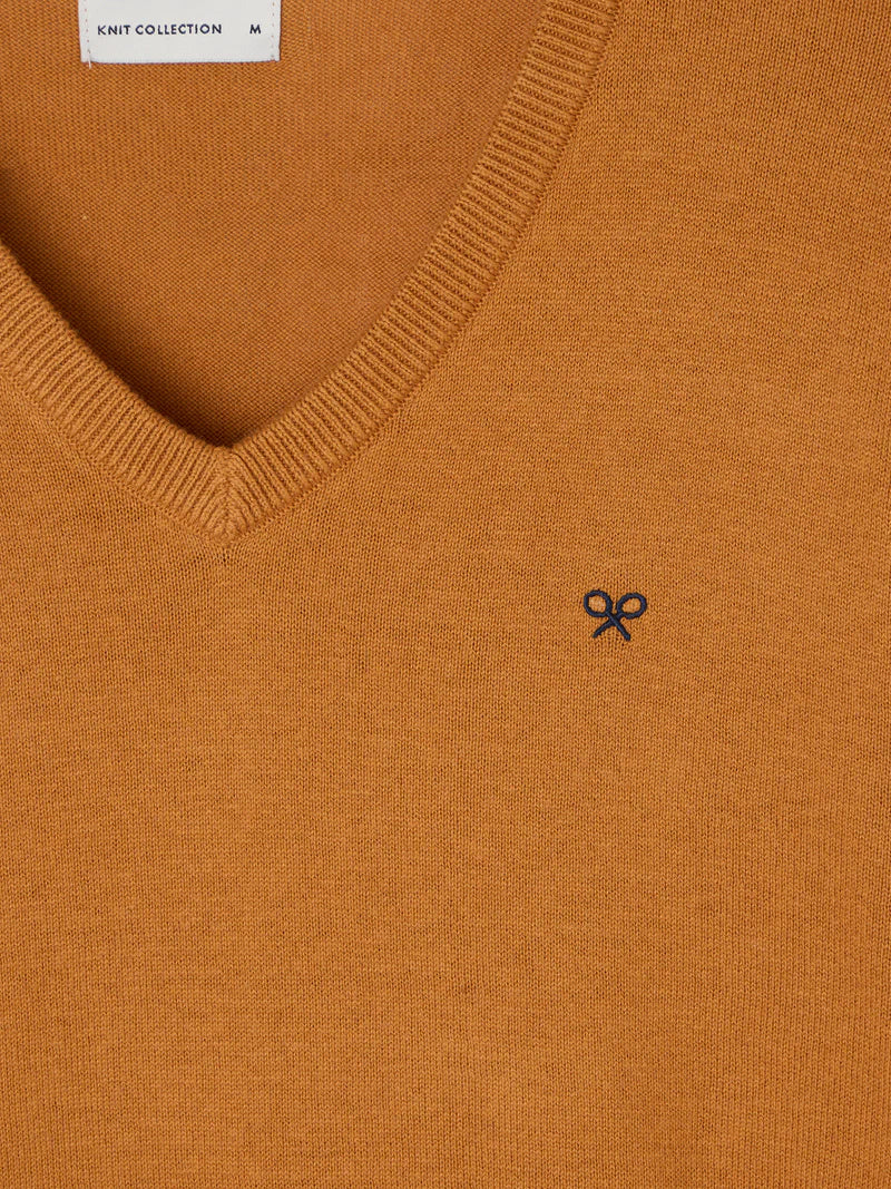 SILBON JERSEY ALGODON CUELLO PICO MOSTAZA