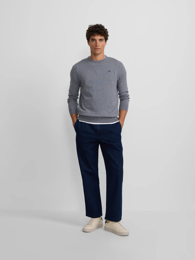SILBON JERSEY CLASICO CUELLO REDONDO GRIS