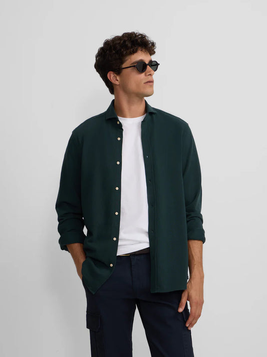 SILBON CAMISA SPORT DE MICROPIQUE VERDE