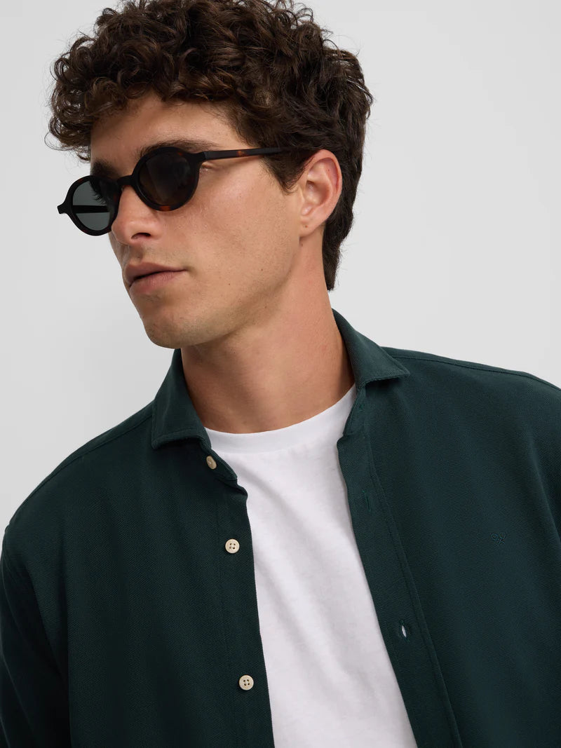 SILBON CAMISA SPORT DE MICROPIQUE VERDE