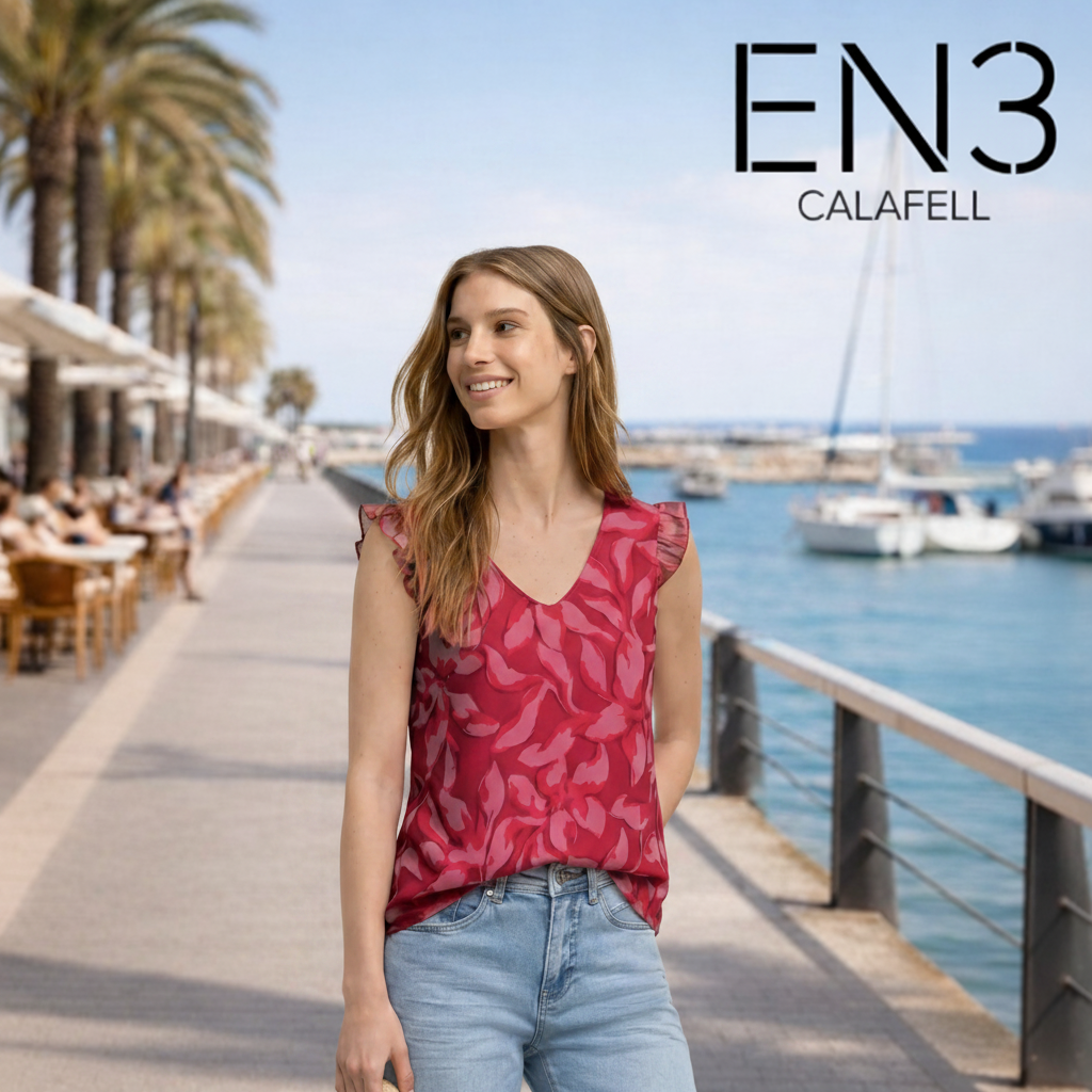 STREET ONE BLUSA SIN MANGAS ESTAMPADA