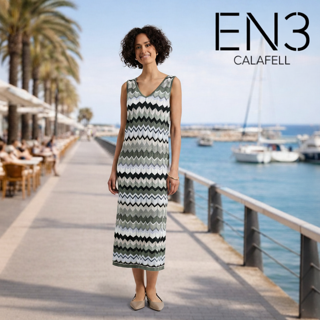 STREET ONE VESTIDO ESTAMPADO ZIG ZAG