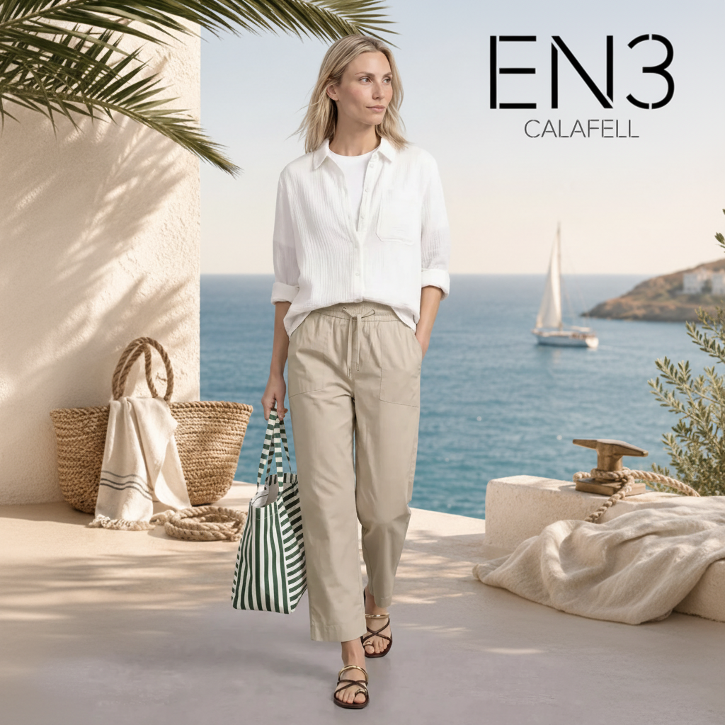 PANTALONES FINOS PIERNA RECTA CON GOMA STREET ONE
