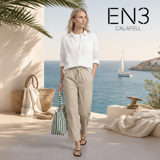 PANTALONES FINOS PIERNA RECTA CON GOMA STREET ONE