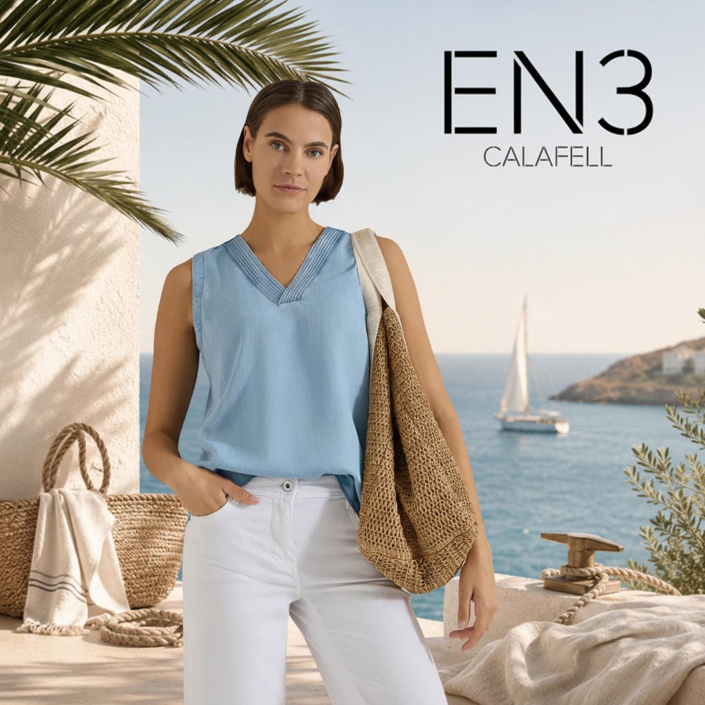 BLUSA VAQUERA DE TENCEL ESCOTE EN V CECIL