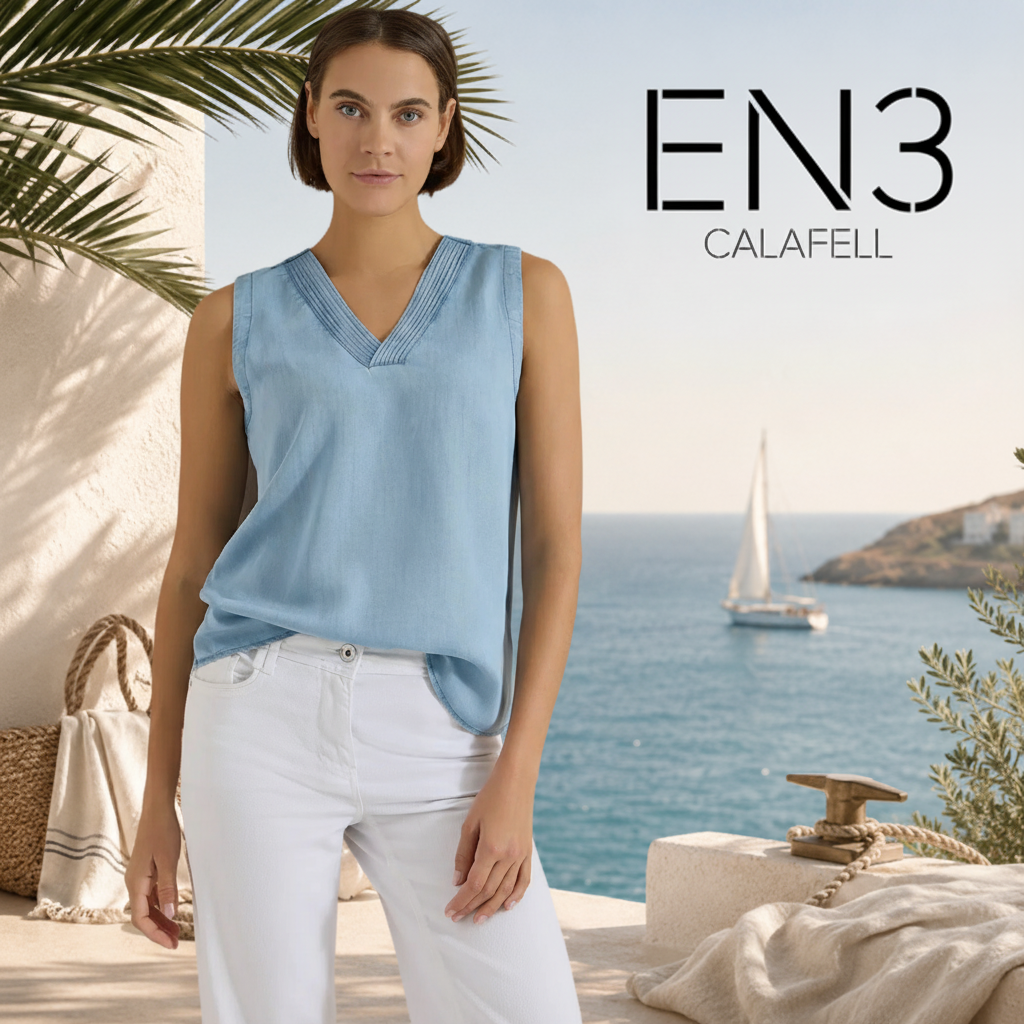 BLUSA VAQUERA DE TENCEL ESCOTE EN V CECIL