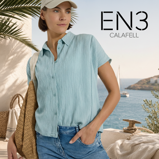 BLLUSA CUELLO CAMISERO DE VISCOSA CECIL