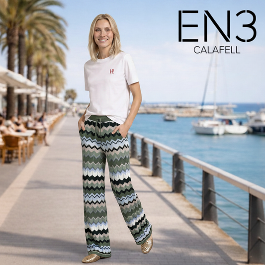 STREET ONE PANTALON DE PUNTO ESTAMPADO ZIG ZAG