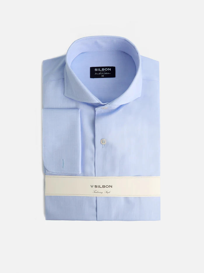 CAMISA DE VESTIR EN ESPIGA DE ALGODON SLIM FIT