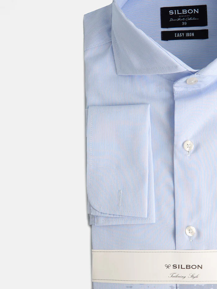 CAMISA DE VESTIR EN ESPIGA DE ALGODON SLIM FIT
