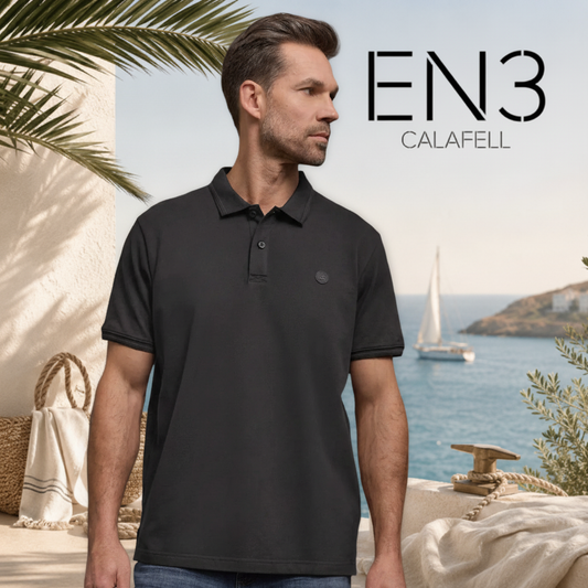 POLO BASICO DE PIQUE NEGRO STREET ONE