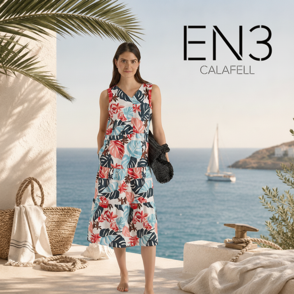 VESTIDO ESTAMPADO DE TIRANTES CECIL