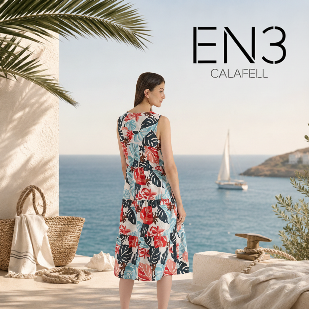 VESTIDO ESTAMPADO DE TIRANTES CECIL