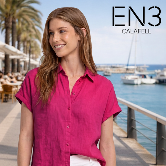 STREET ONE BLUSA DE LINO CUELLO PICO
