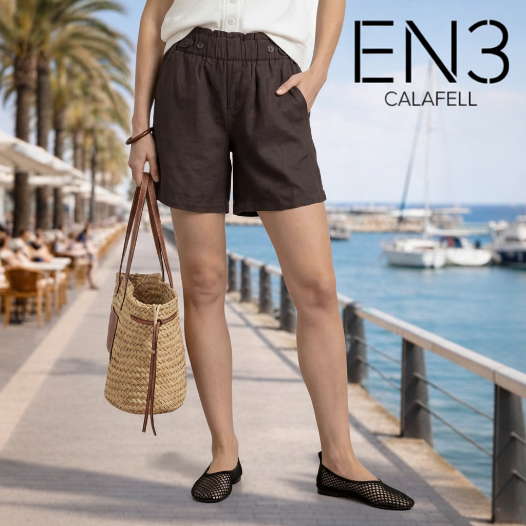 STREET ONE SHORT DE LINO MARRON