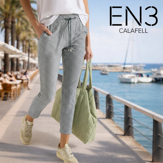 CECIL PANTALON A RAYAS CINTURA AJUSTABLE