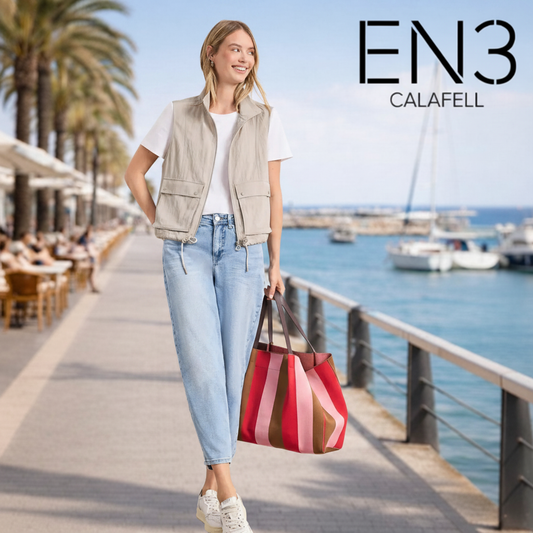 STREET ONE CHALECO BEIGE LOOK CASUAL