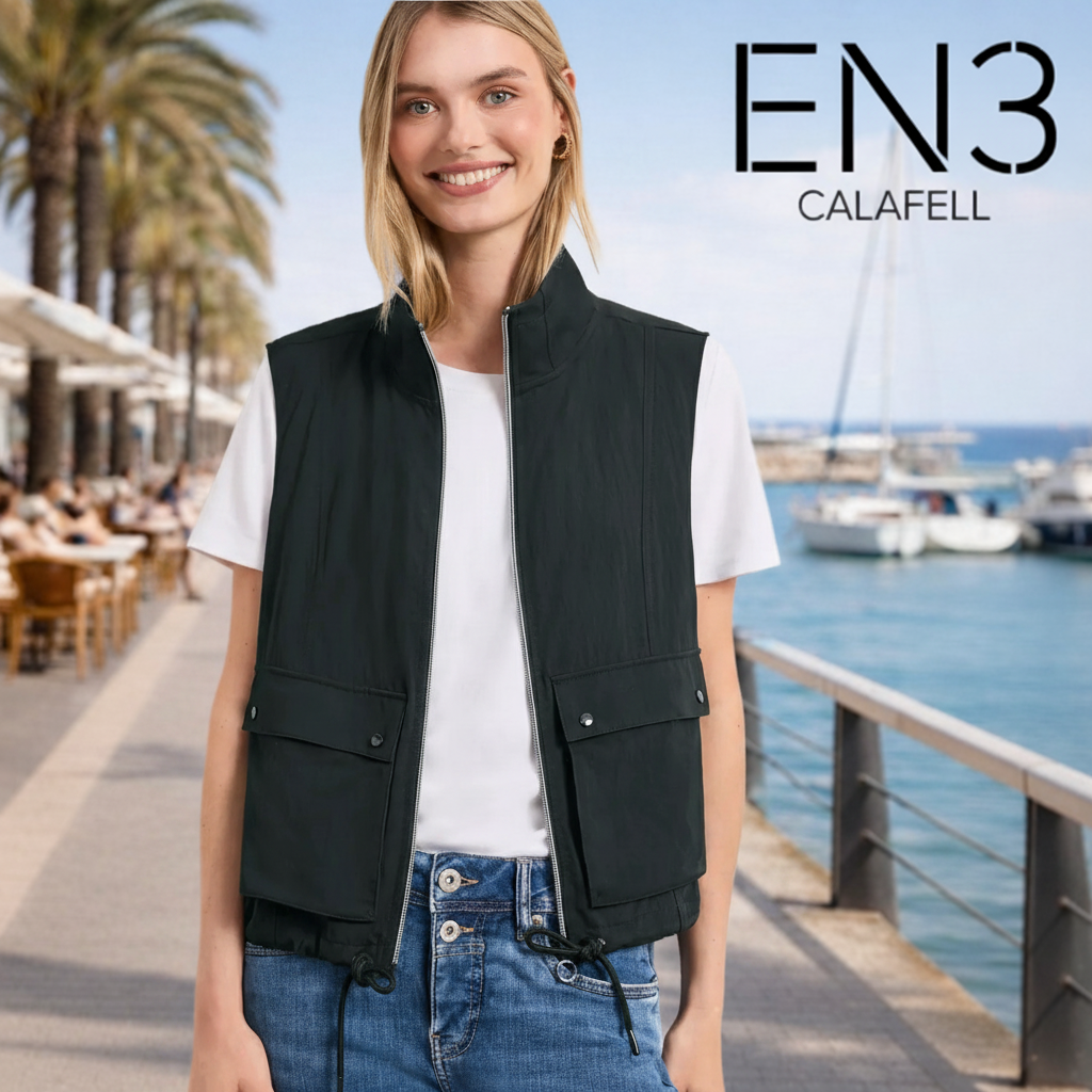 STREET ONE CHALECO VERDE LOOK CASUAL