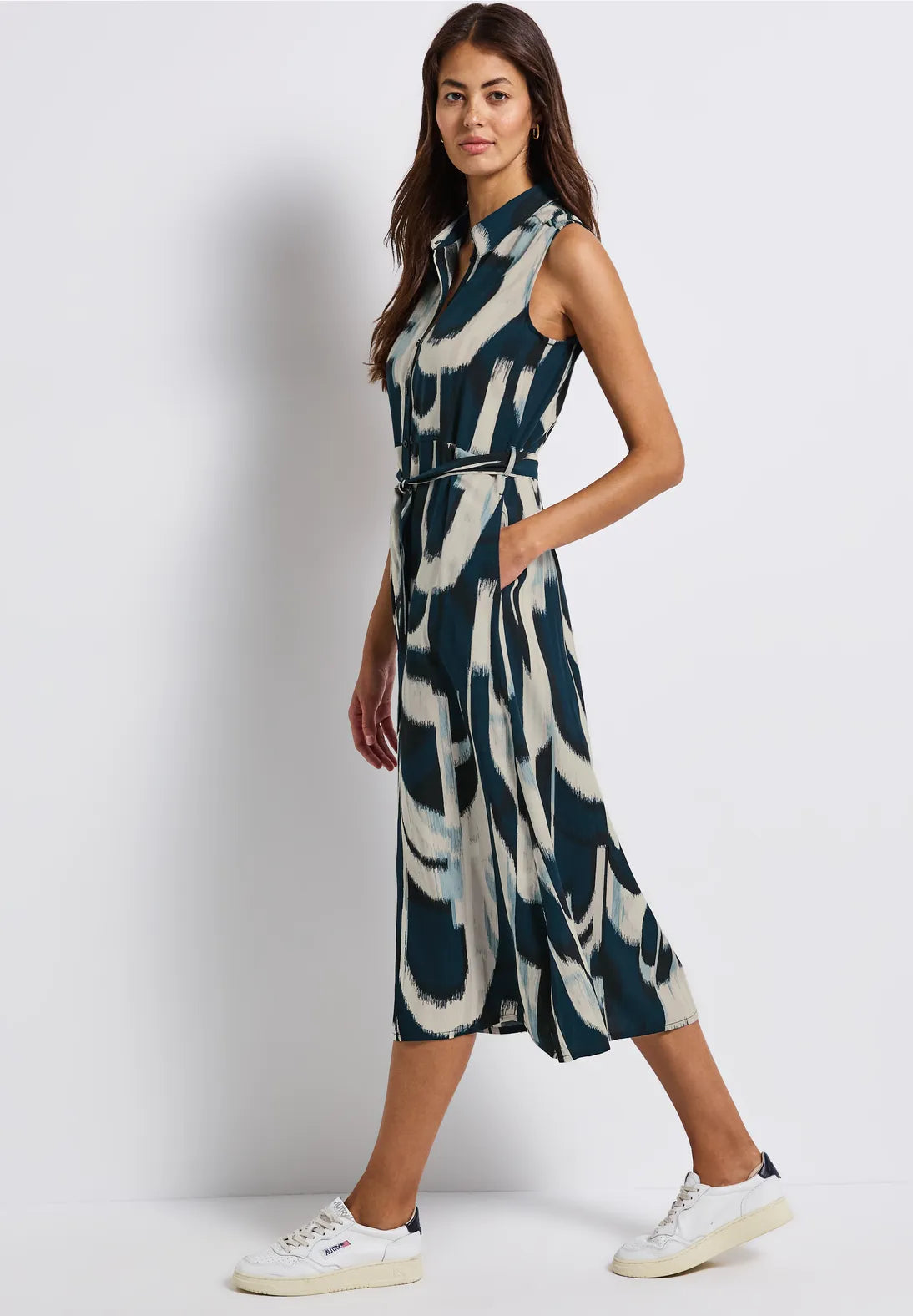 CECIL VESTIDO SIN MANGAS ESTAMPADO LARGO