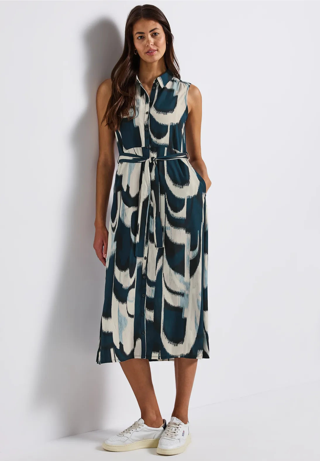 CECIL VESTIDO SIN MANGAS ESTAMPADO LARGO