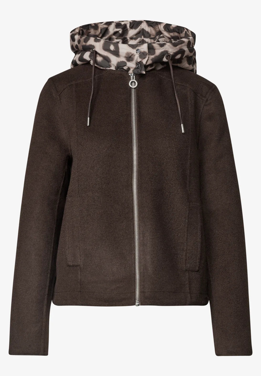 Chaqueta corta capucha desmontable. En3Calafell