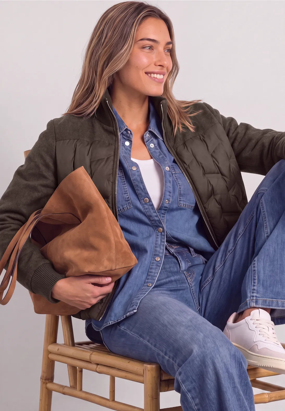 chaqueta acolchada marron. EN3CALAFELL