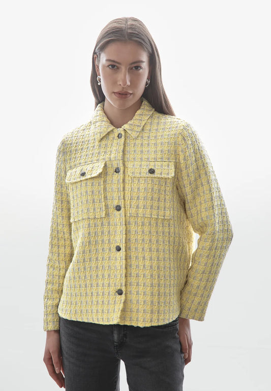 CHAQUETA CUELLO CAMISERO BOUCLÉ