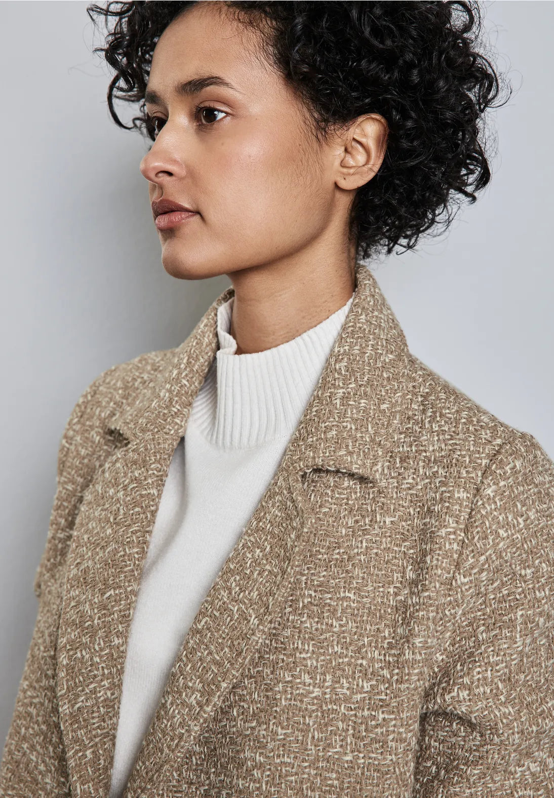 CHAQUETA CUELLO CAMISERO BOUCLE