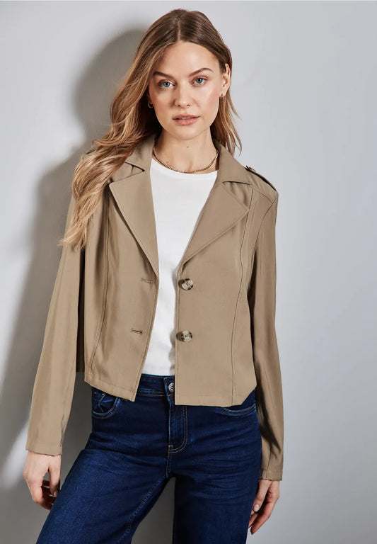 GABARDINA CORTA MARRON