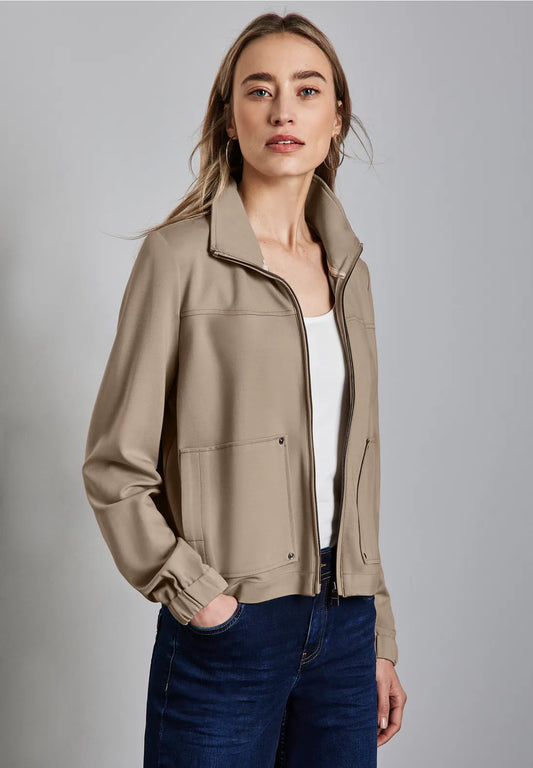 STREET ONE CHAQUETA HOLGADA CUELLO ALTO BEIGE
