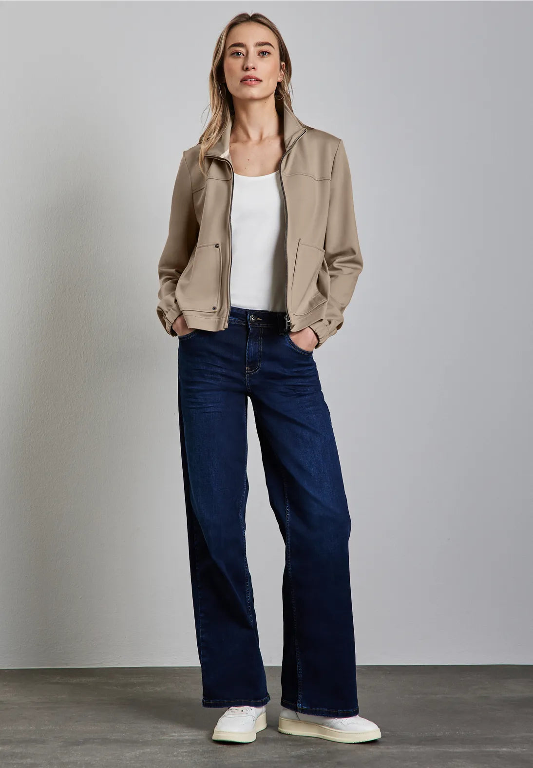 STREET ONE CHAQUETA HOLGADA CUELLO ALTO BEIGE