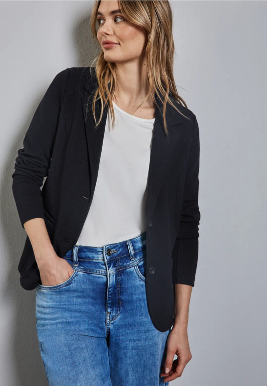 STREET ONE BLAZER ELASTICA CUELLO SOLAPA Y BOLSILLOS