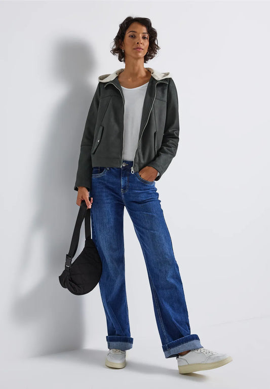 STREET ONE CHAQUETA DE TERCIOPELO CON CAPUCHA DESMONTABLE