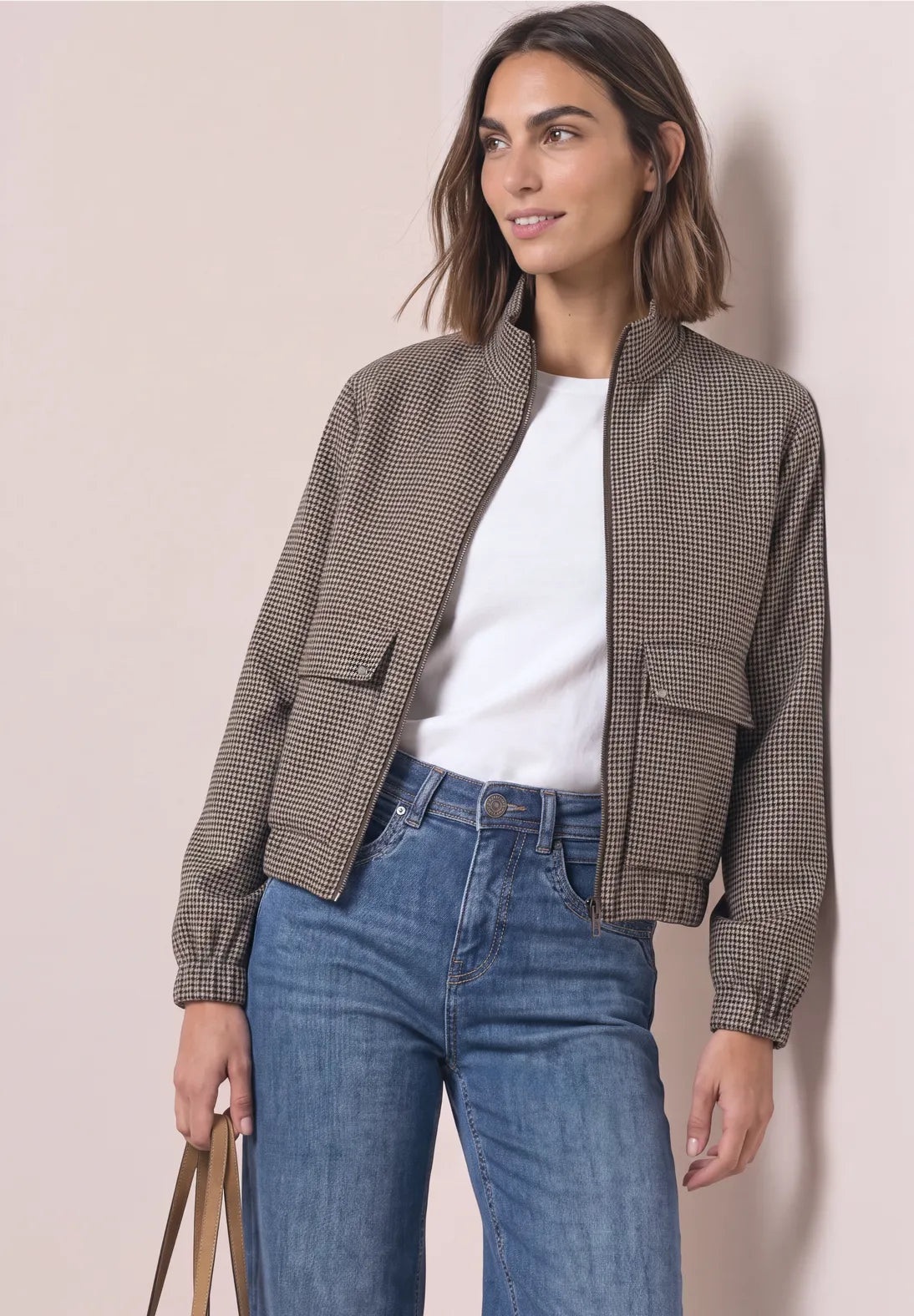 CHAQUETA LIGERA ESTAMPADO PATA DE GALLO STREET ONE