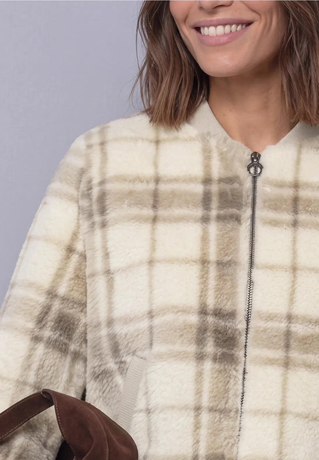 CHAQUETA CORTA A CUADROS STREET ONE