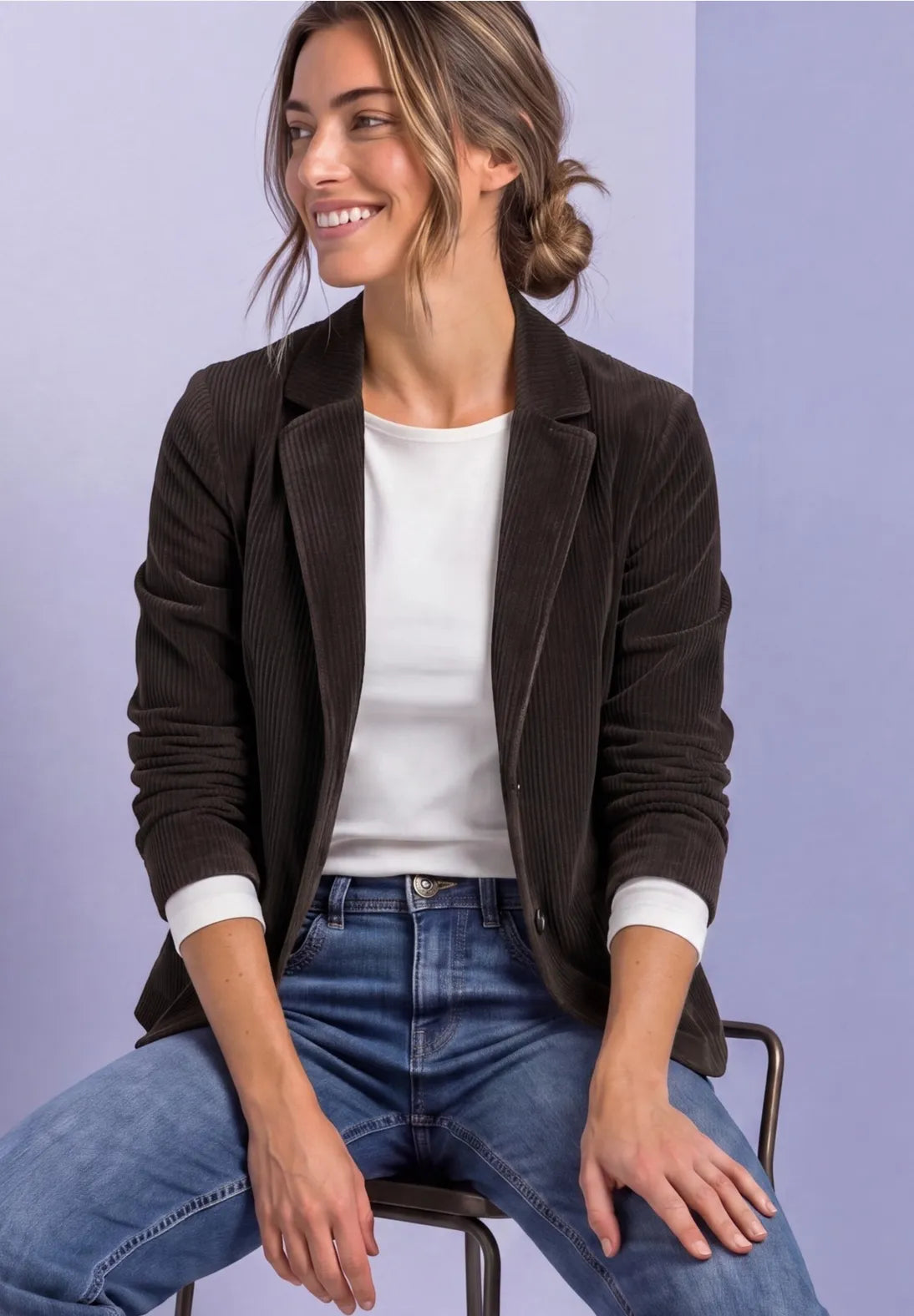 AMERICANA TIPO BLAZER MARRON STREET ONE