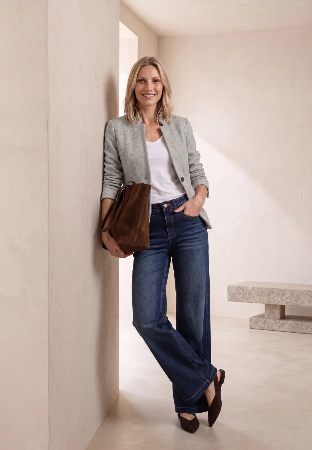 Blazer gris beige Street One. EspritCalafell