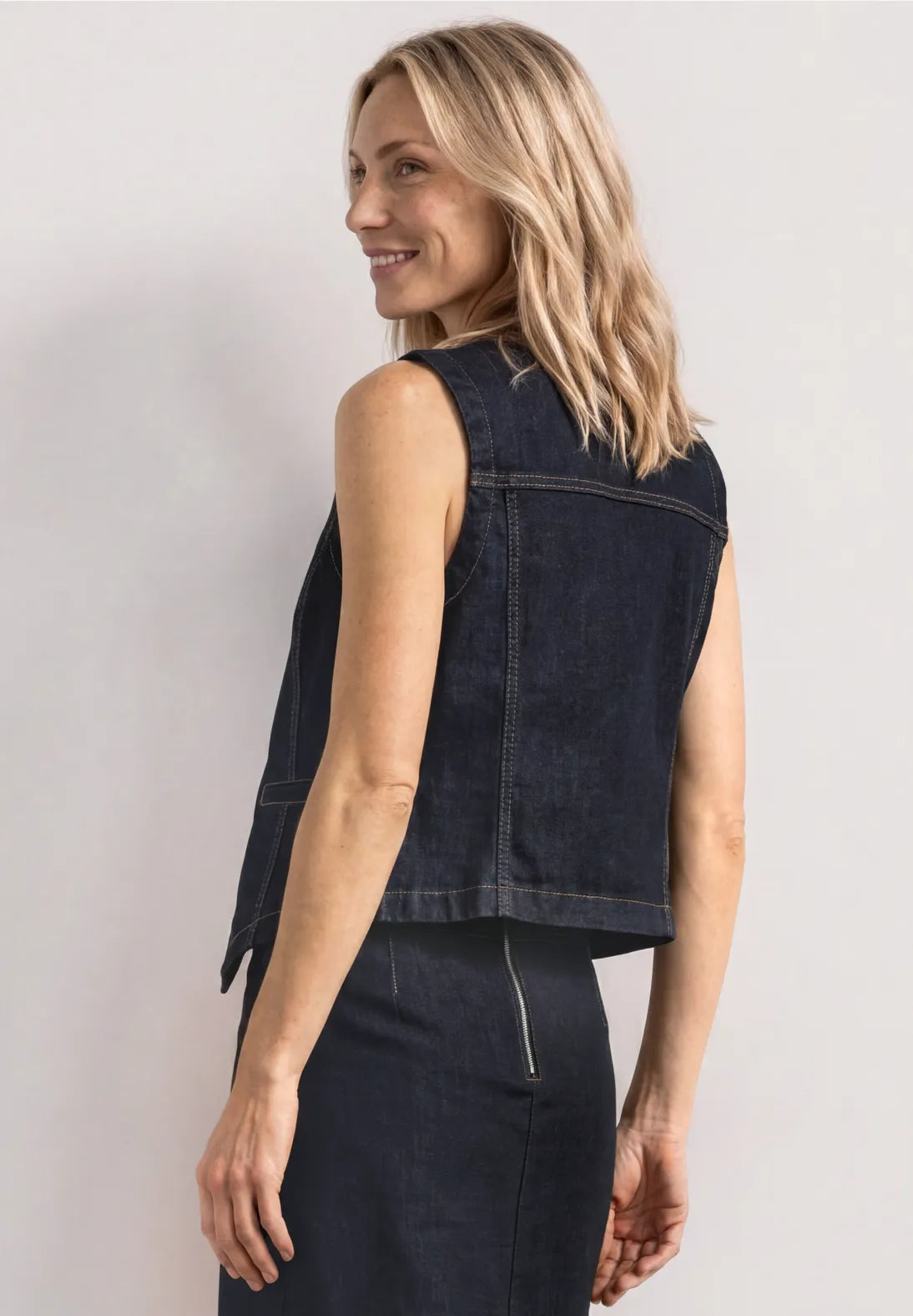CONJUNTO VAQUERO DE CHALECO Y FALDA STREET ONE