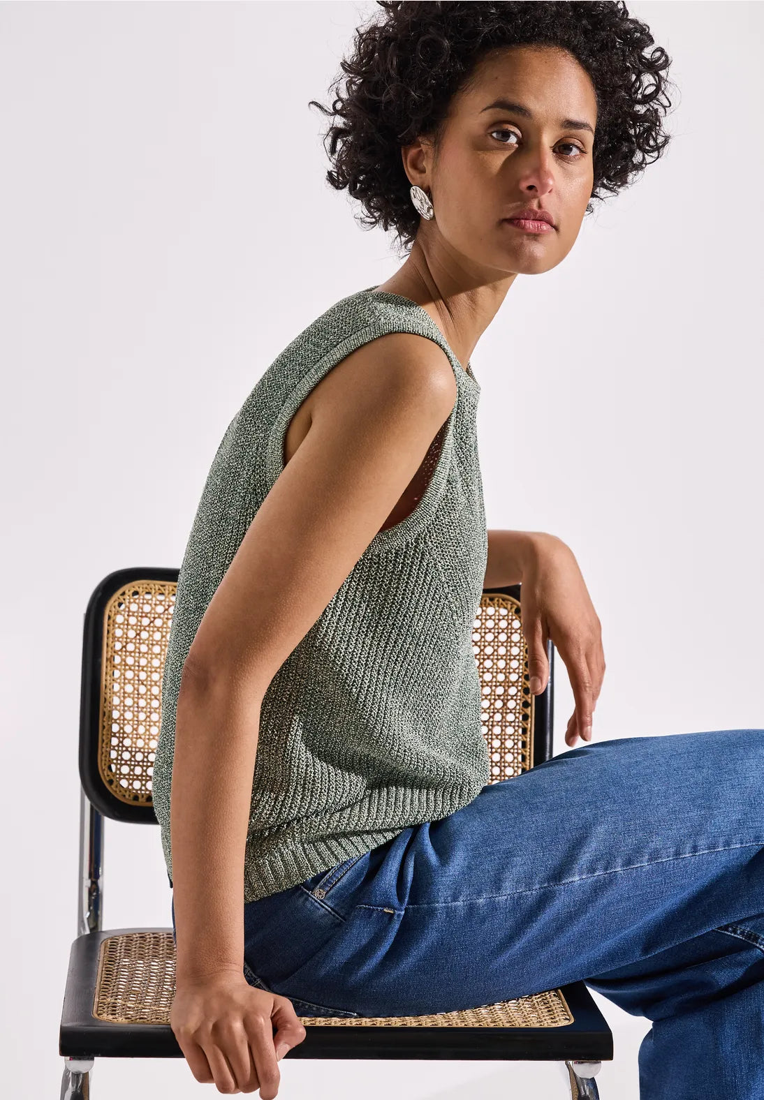 STREET ONE CAMISETA DE PUNTO ASPECTO BRILLANTE