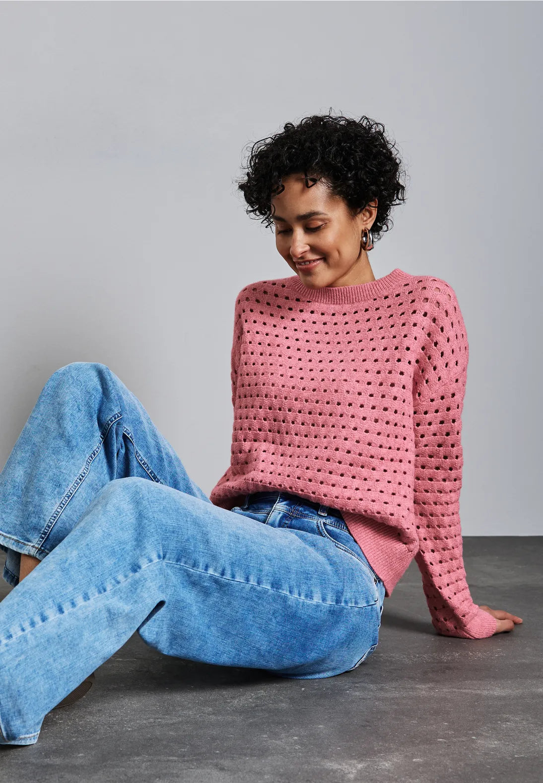 STREET ONE JERSEY CALADO CORAL DE ALGODON