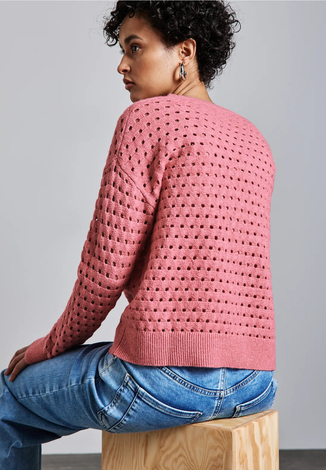 STREET ONE JERSEY CALADO CORAL DE ALGODON