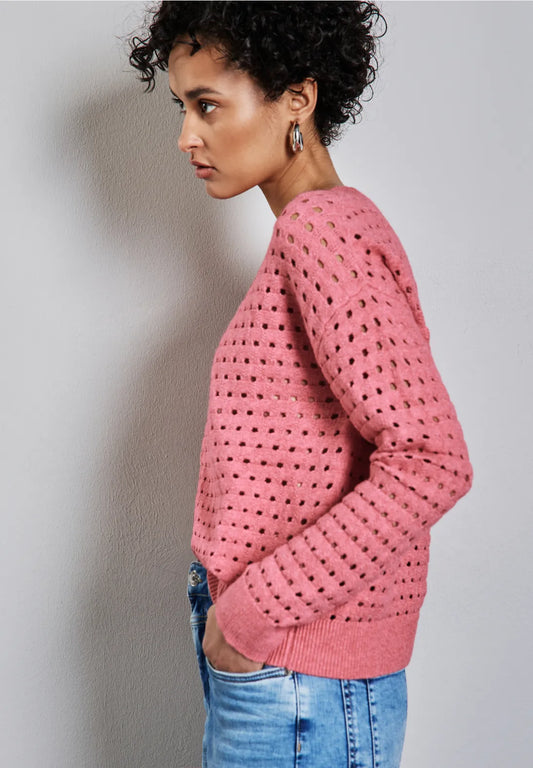 STREET ONE JERSEY CALADO CORAL DE ALGODON