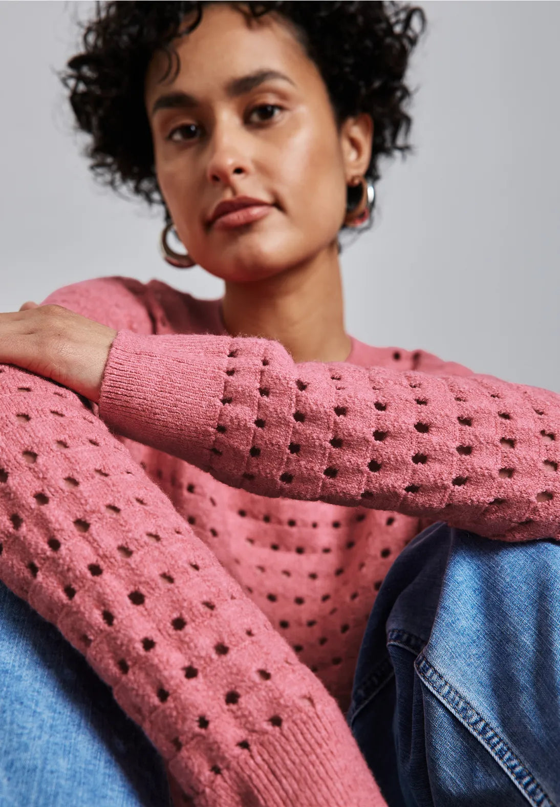 STREET ONE JERSEY CALADO CORAL DE ALGODON