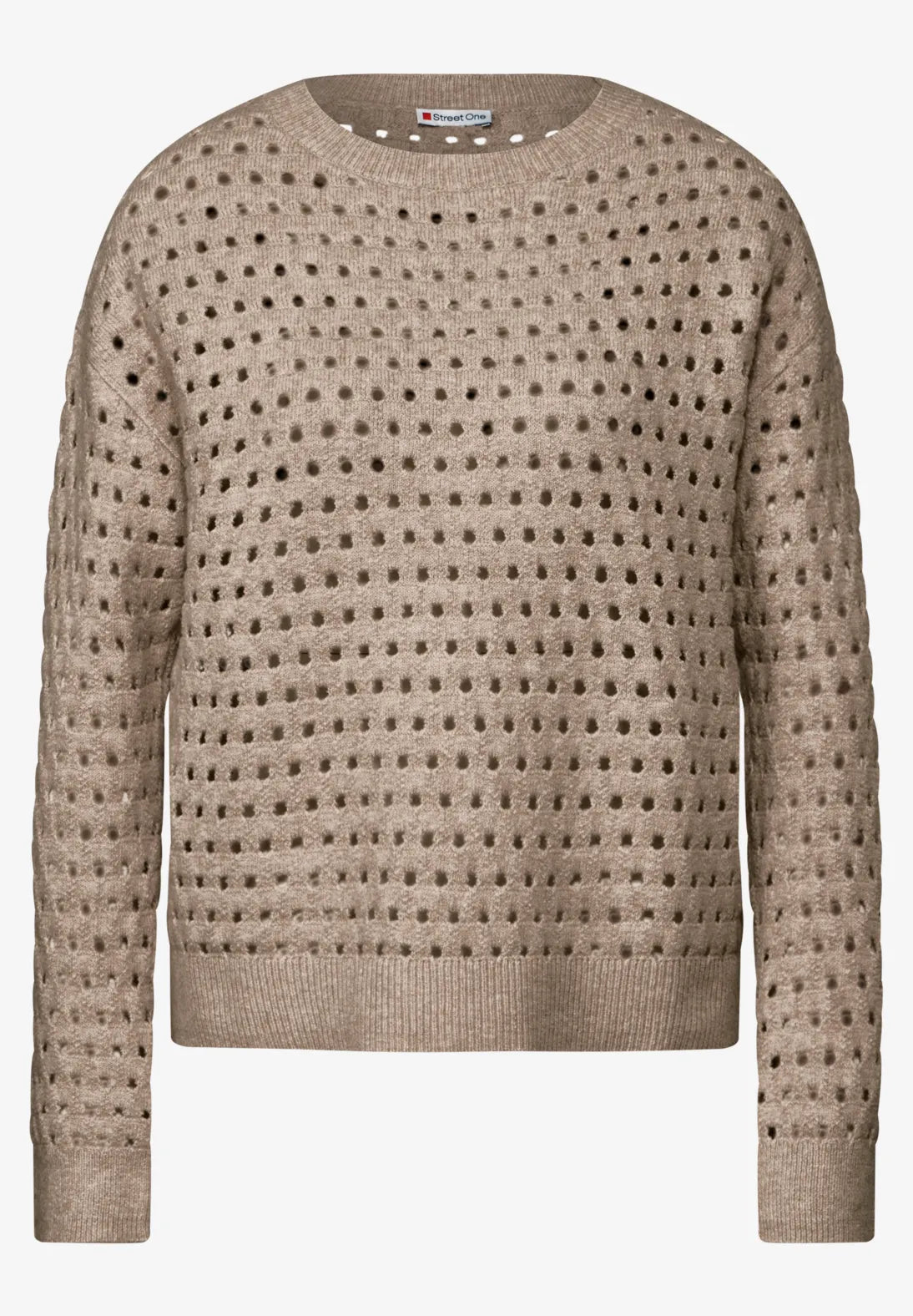 STREET ONE JERSEY CALADO MARRON DE ALGODON