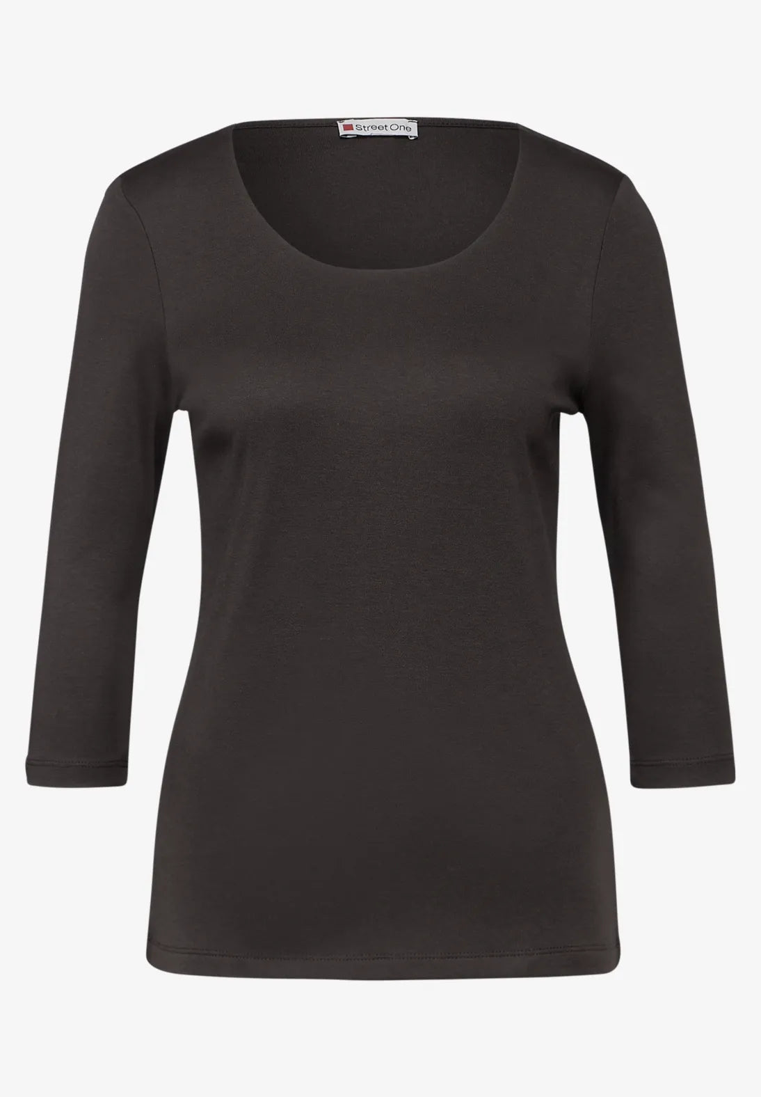 CAMISETA BASICA MARRON MANGA FRANCESA