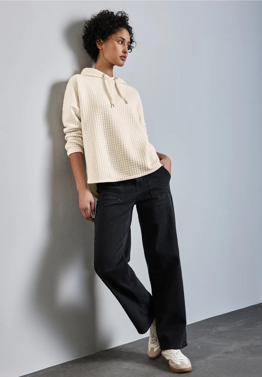 SUDADERA CON CAPUCHA DE ESTILO INFORMAL